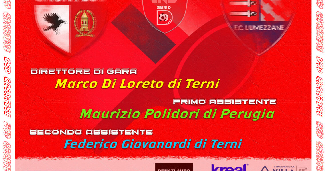 Direttore di gara Sig. Marco Di Loreto di Terni