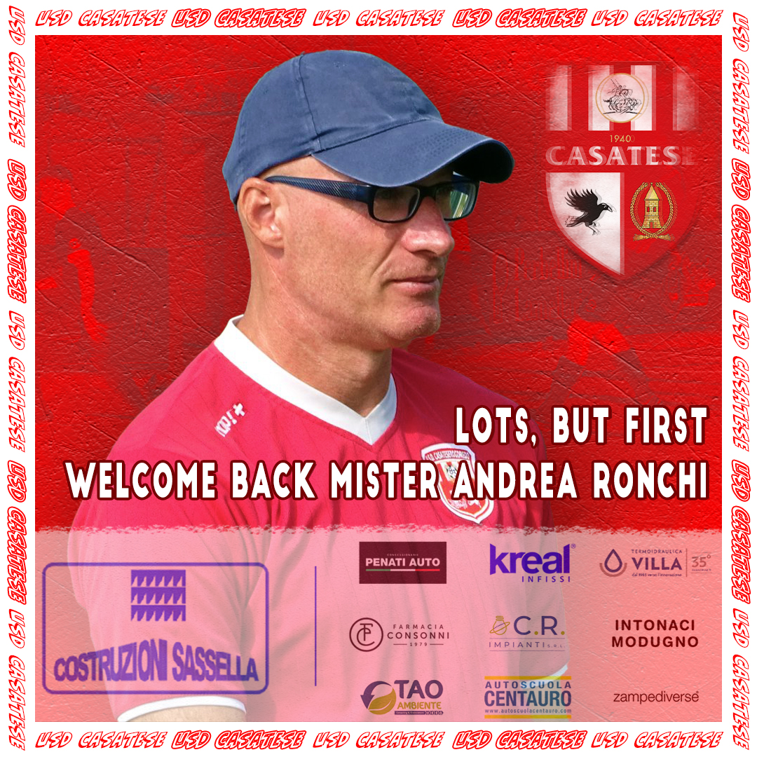 Lots, but first welcome back Mister Andrea Ronchi